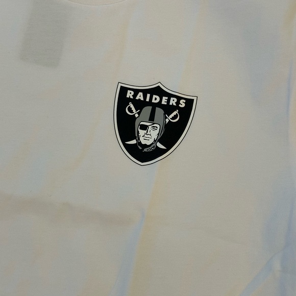 Men's BORN X RAISED Las Vegas Raiders Smoke Rocker Tee T-Shirt White Sz L Large - Picture 2 of 8